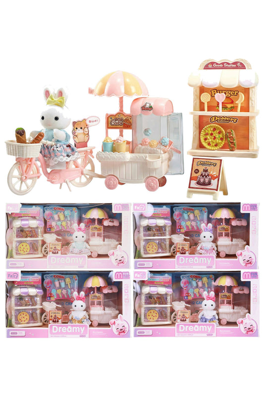 Mini Bunny Rabbit Girl Dessert Car Pretend Play