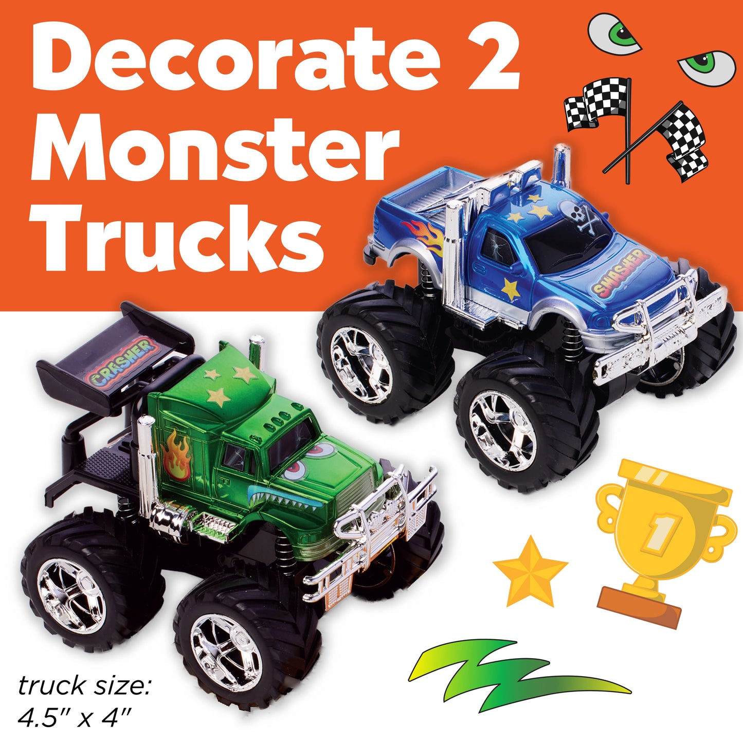 Faber Castell Decorate 2 Monster Trucks Craft Kit for Kids