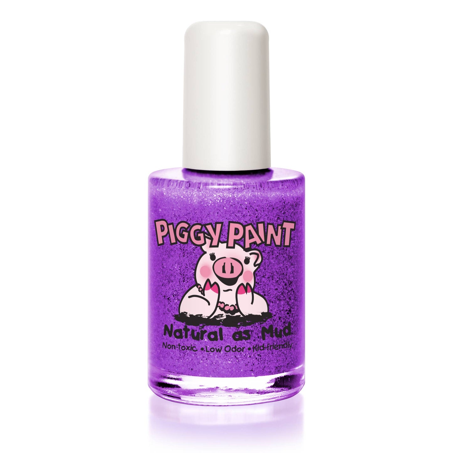 Piggy Paint Let's Jam Bright Purple Glitter Kid's Nail Polish