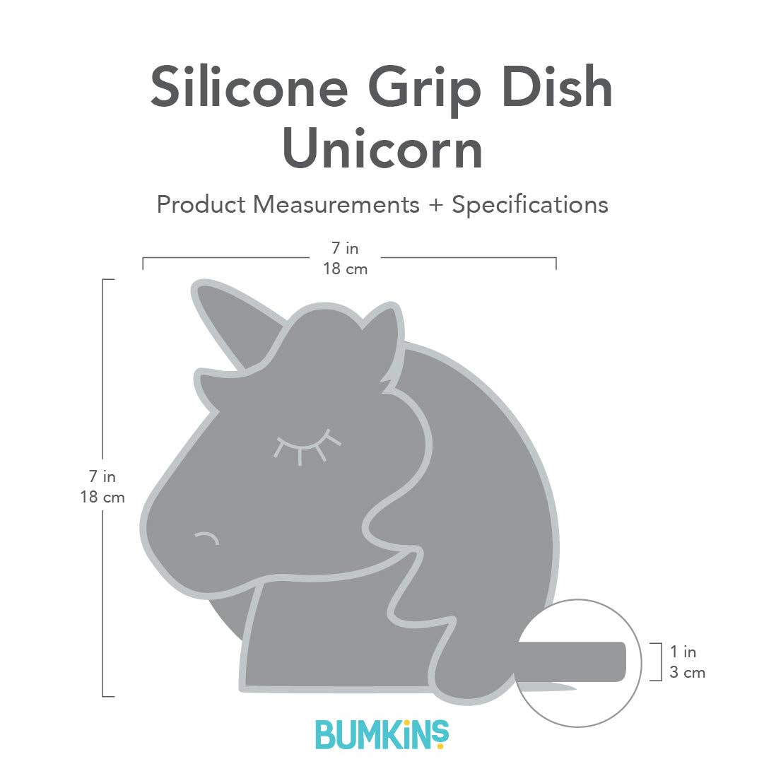 Bumkins Silicone Grip Dish Special Edition: Unicorn