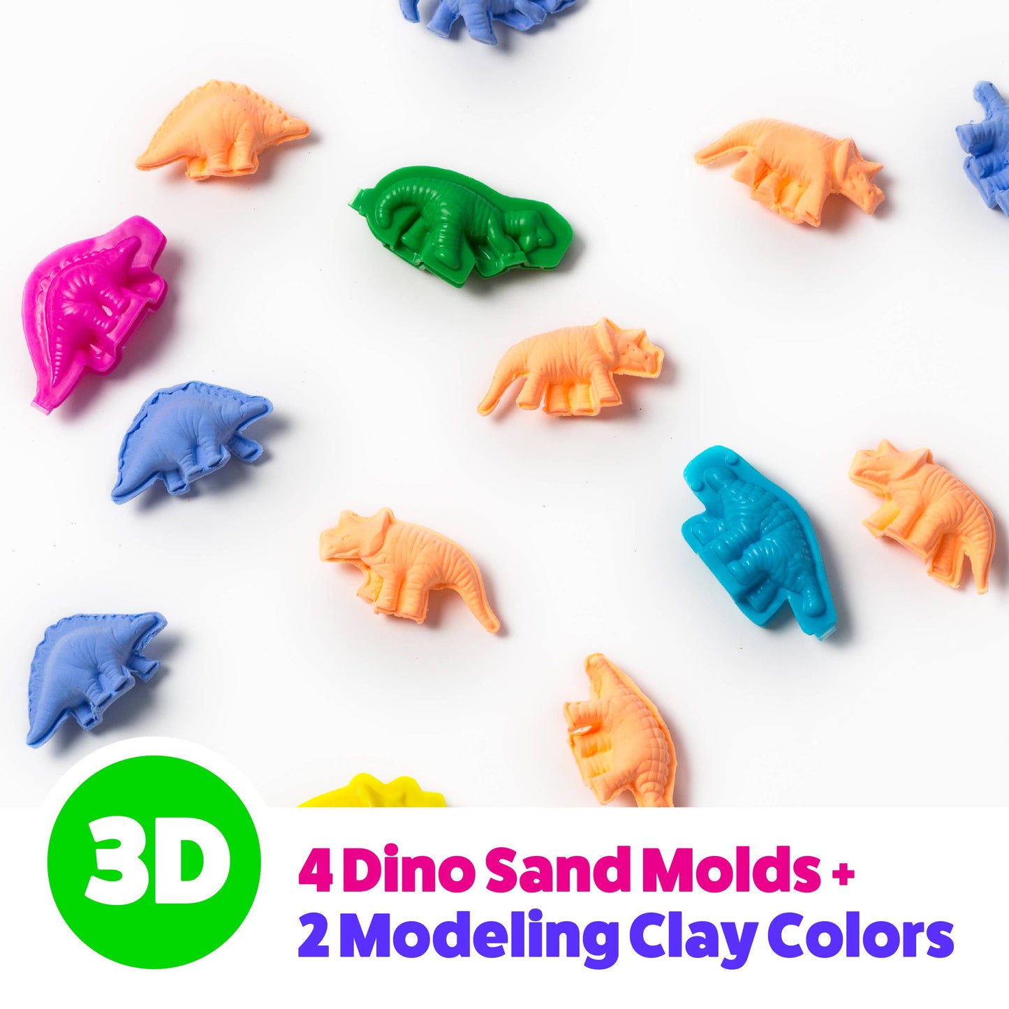 USA Toys Moosh Fluffy Modeling Clay Sensory Toys Beach Accessories: Safari Molds