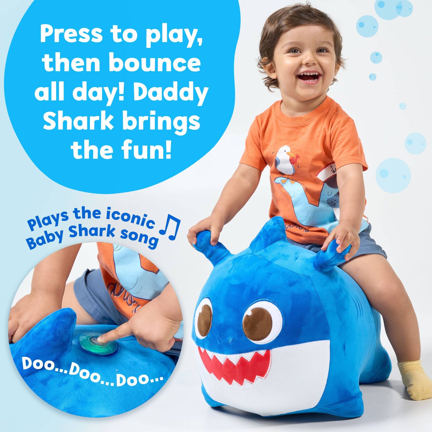 Baby Shark (Daddy) Bouncy - Ride On Plush Toy for Toddlers