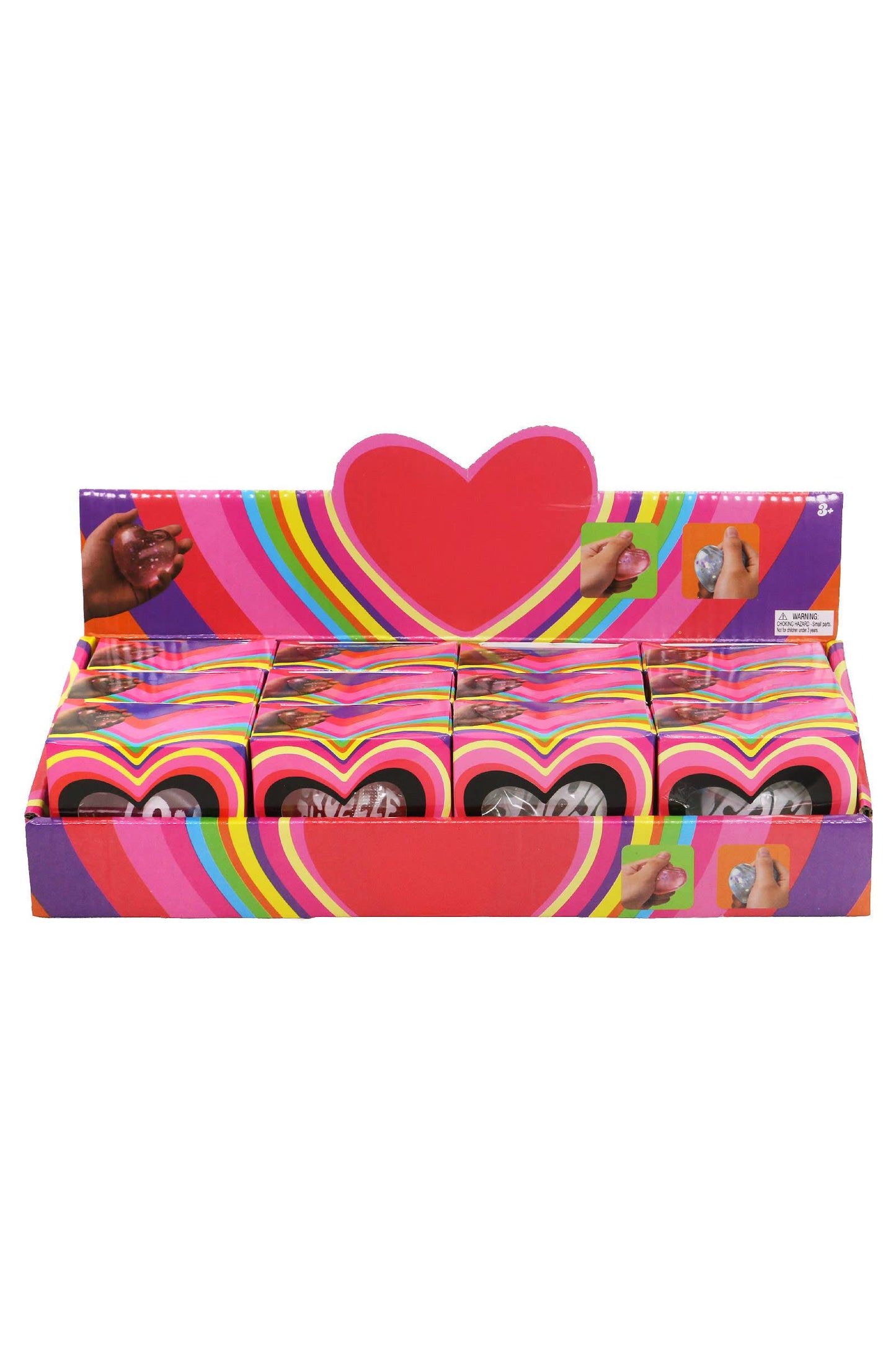 Positive Message Heart Maltose Putty Filled Squishy Toy