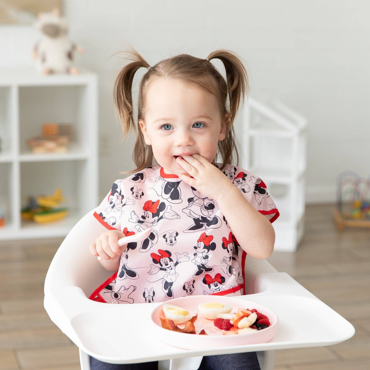 Bumkins Silicone Plate + Spoon Set: Disney Minnie Mouse