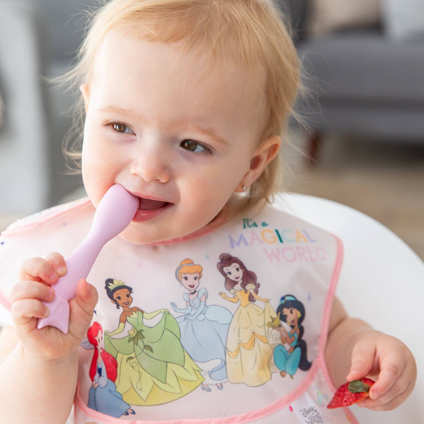 Bumkins Silicone Plate + Spoon Set: Disney Princess