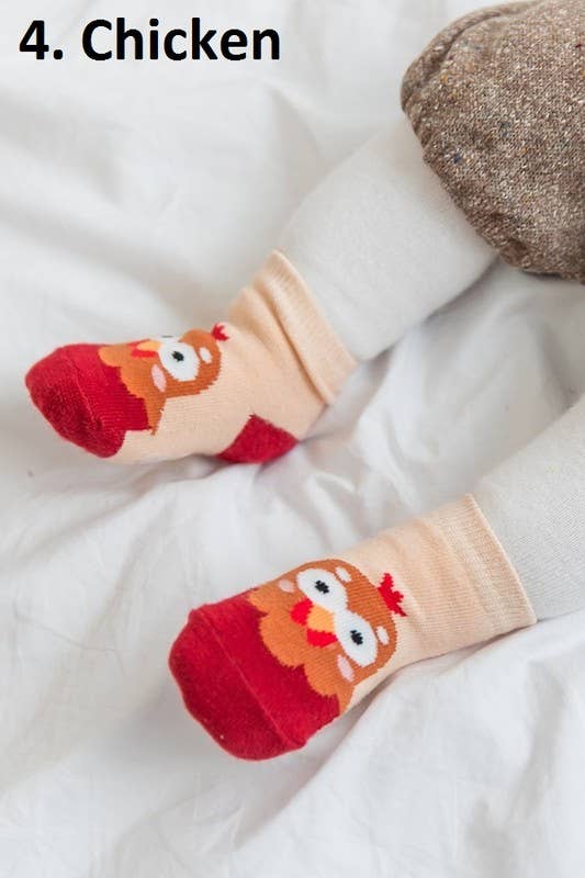 Vaenait Baby Chicken Zoo Baby Animal Socks: Red