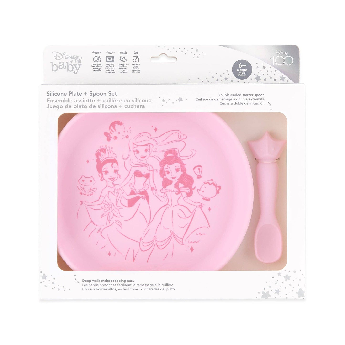 Bumkins Silicone Plate + Spoon Set: Disney Princess