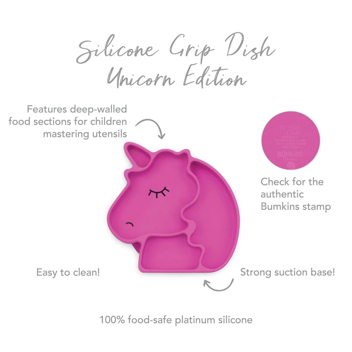 Bumkins Silicone Grip Dish Special Edition: Unicorn