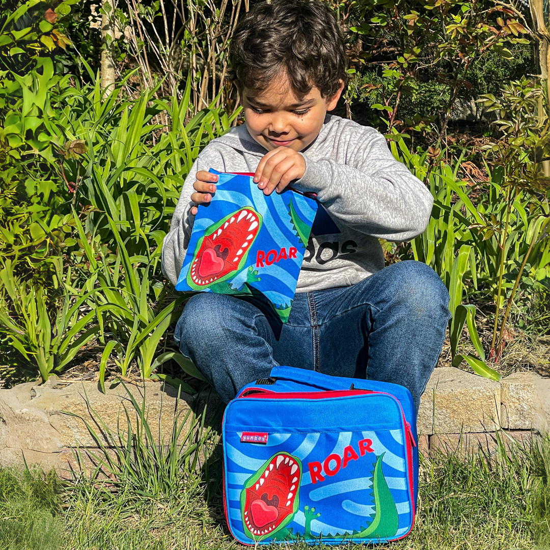 Yumbox Classic Lunch Bag & Sandwich Bag Set - Dinosaur ROAR!