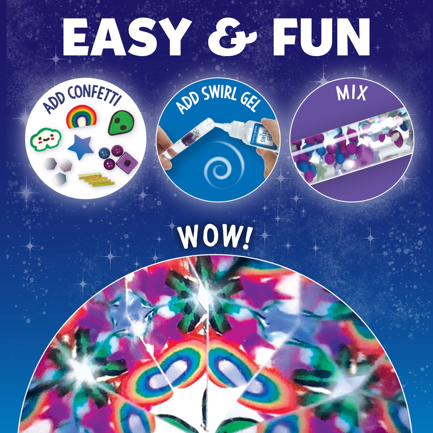 Faber CastellMake Your Own Magic Swirl Kaleidoscope Craft Kit for Kids