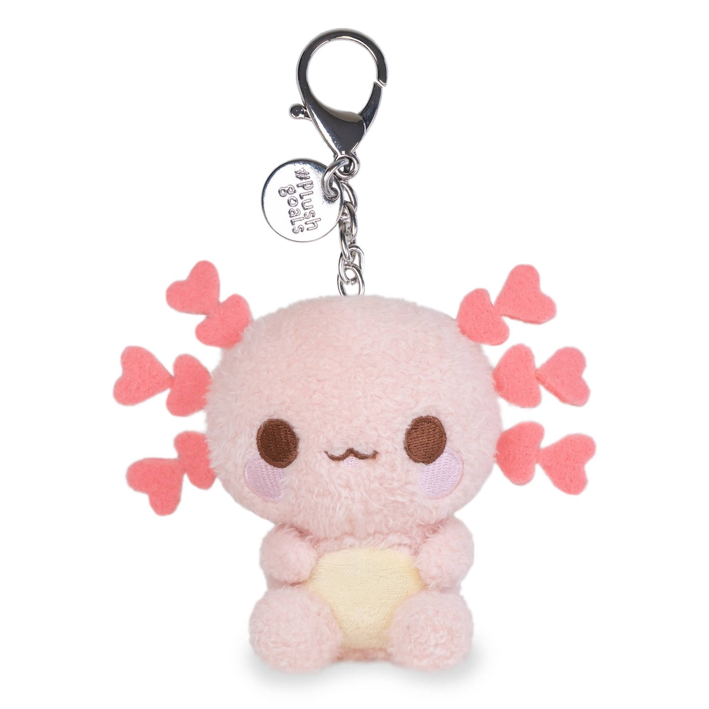 Cuddle Barn Mini Lottie Keychain (Cute Kawaii Pink Axolotl Plush Clip)