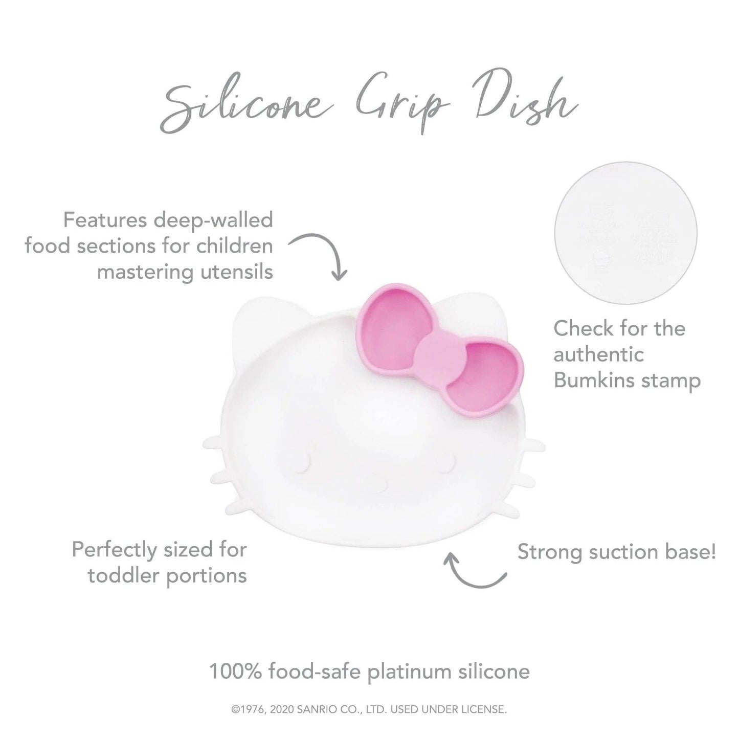 Bumkins Silicone Grip Dish: Hello Kitty®