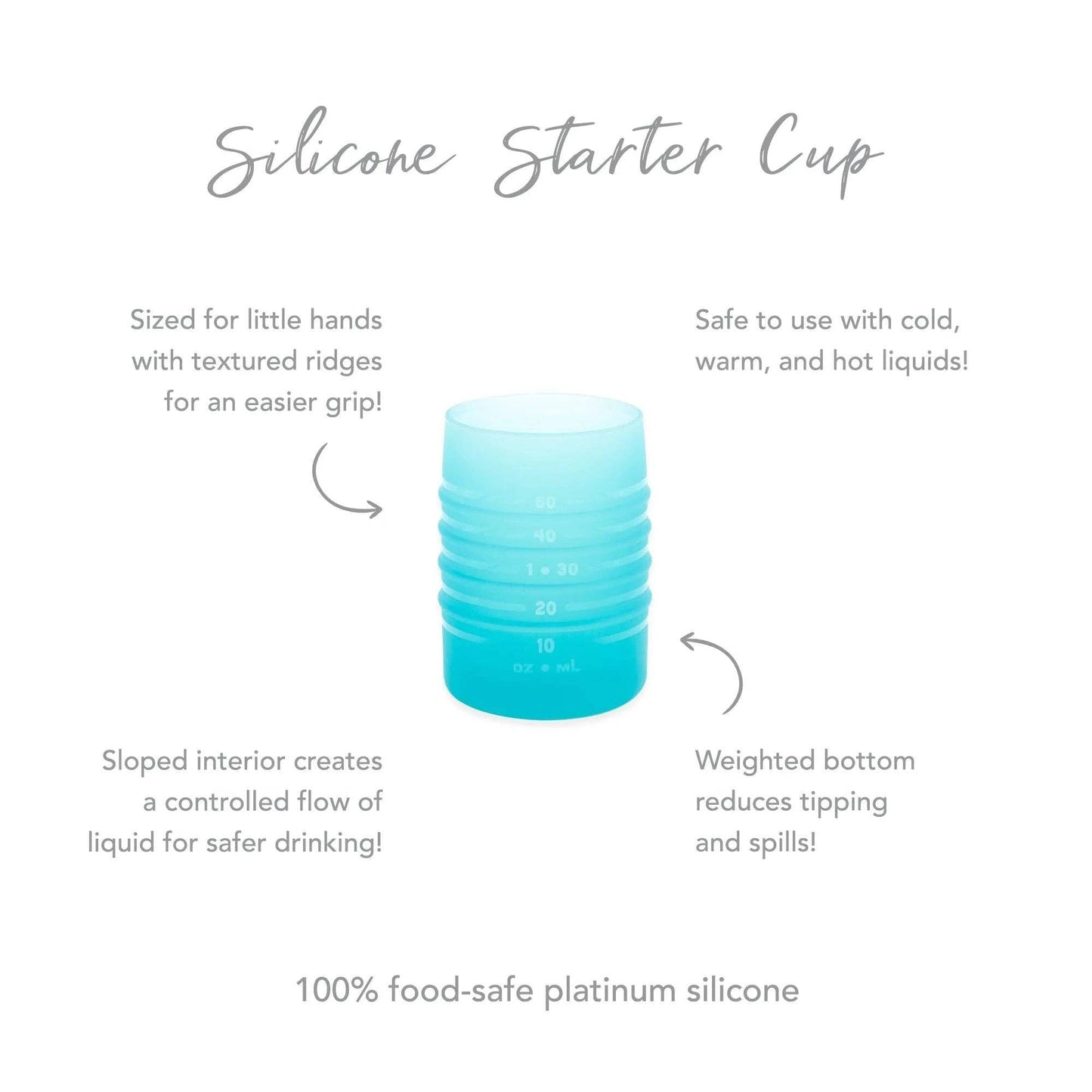 Bumkins Silicone Starter Cup: Blue