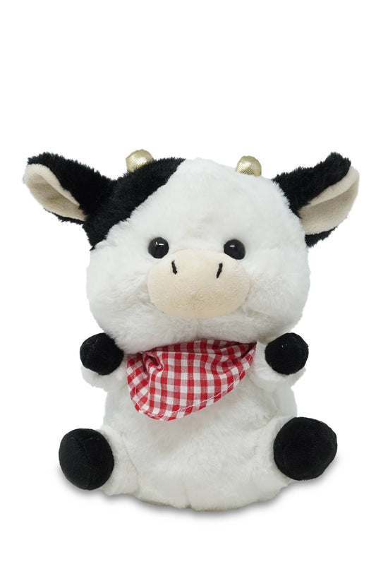 Cuddle Barn Sweet Cheeks - Cow (Soft Singing Barnyard Kids Plush Toy)