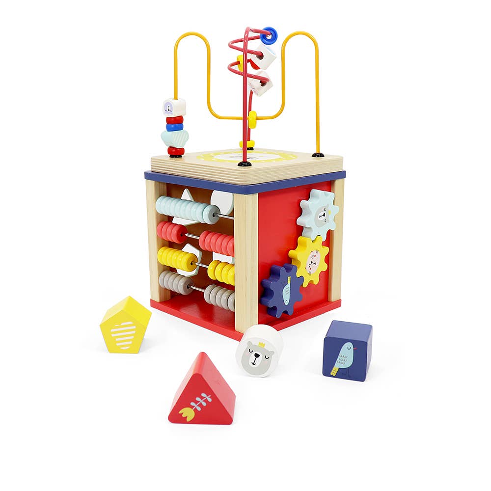 LEO & FRIENDS Wooden Activity Toy for 1, 2 Year-Old-Girls