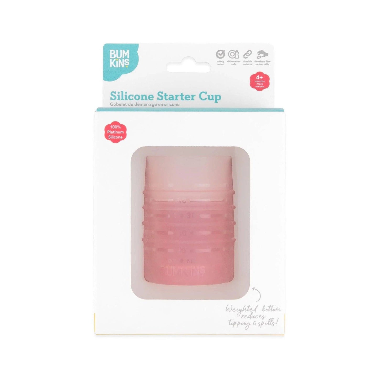 Bumkins Silicone Starter Cup: Pink