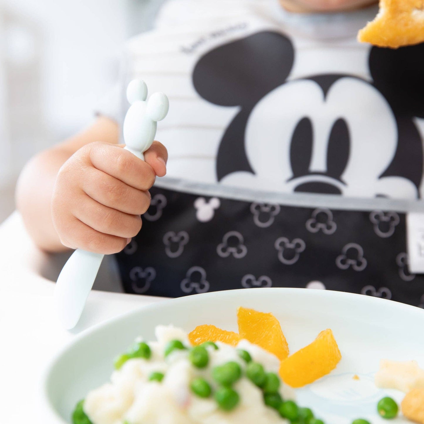 Bumkins Silicone Plate + Spoon Set: Disney Mickey Mouse