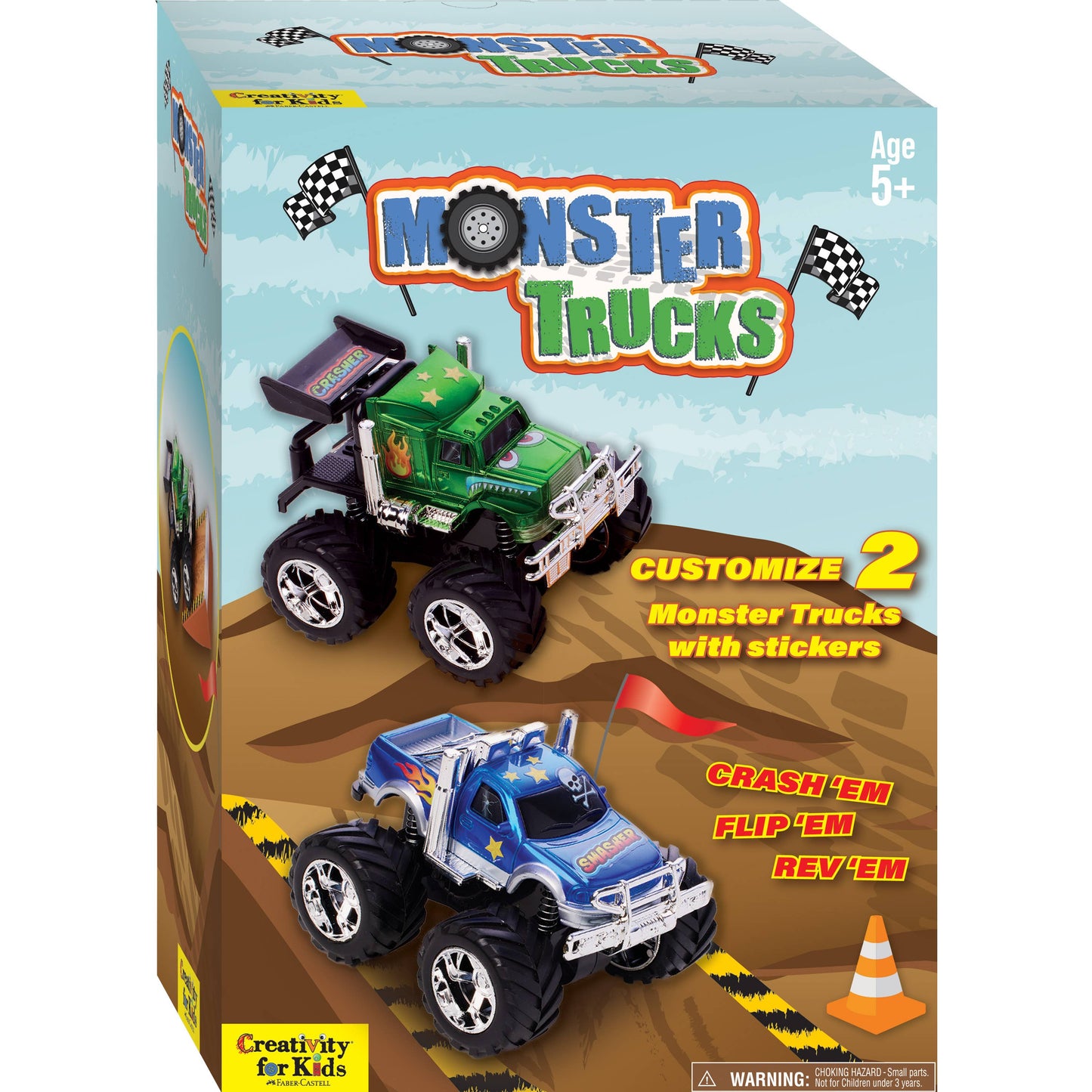 Faber Castell Decorate 2 Monster Trucks Craft Kit for Kids