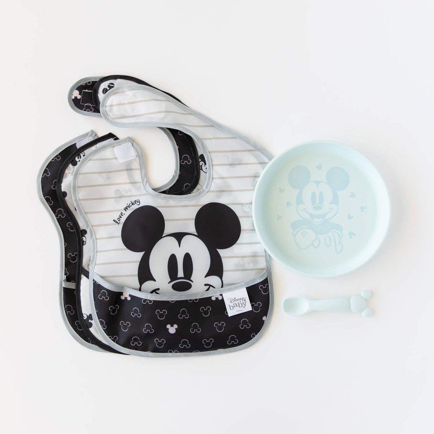 Bumkins Silicone Plate + Spoon Set: Disney Mickey Mouse