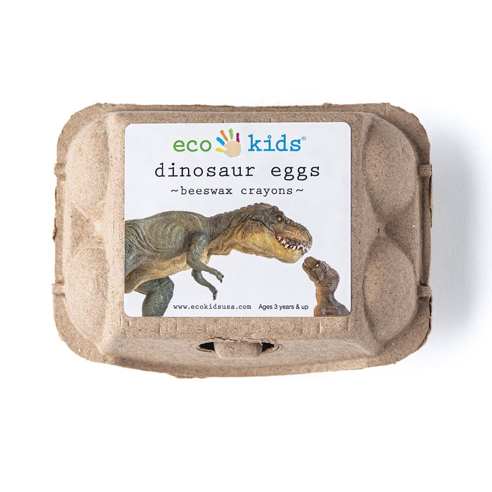 Eco Kids Beeswax crayons - dinosaur eggs - case