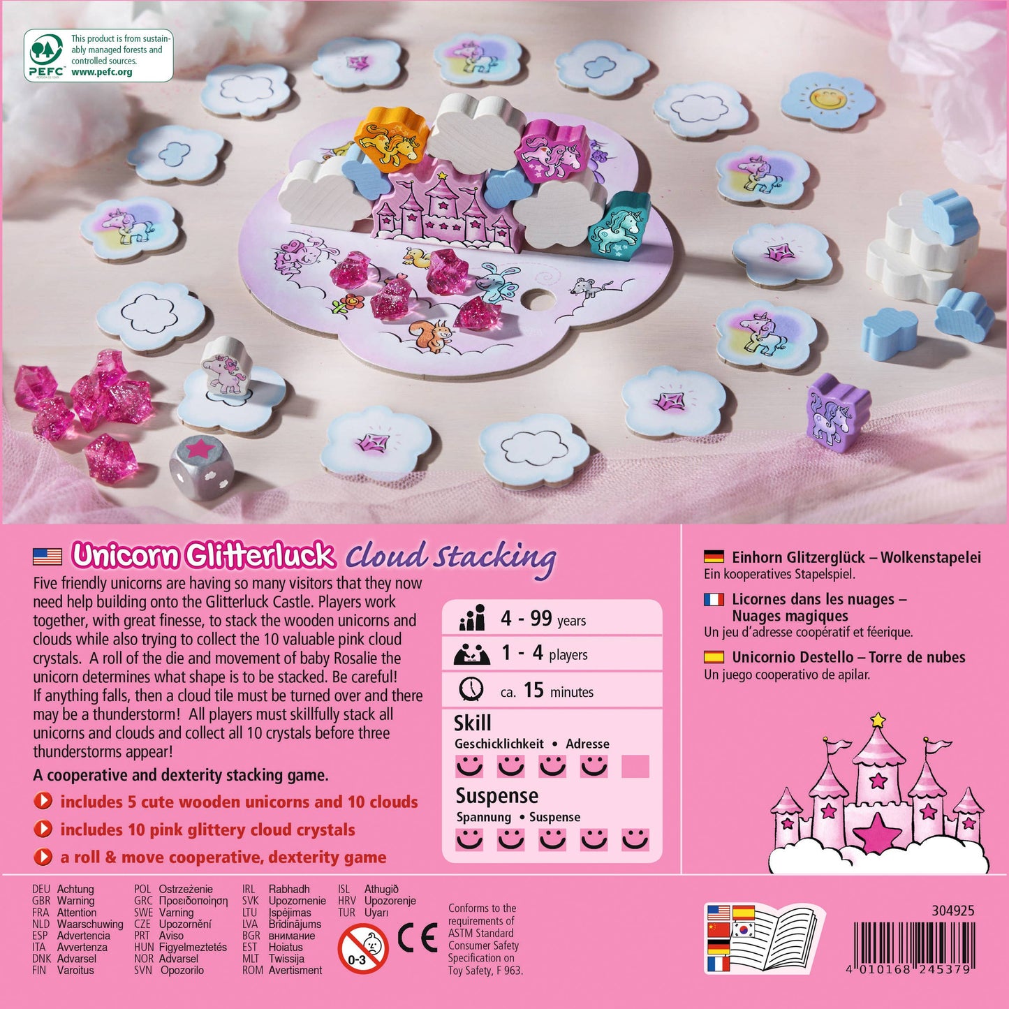 Haba Unicorn Glitterluck - Cloud Stacking