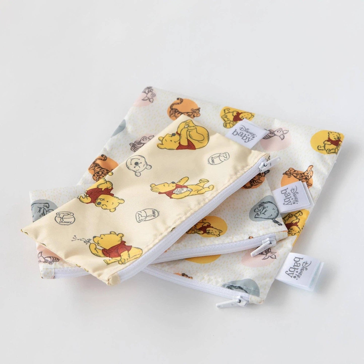 Bumkins Reusable Snack Bag, 3-Pack: Pooh Bear and Friends