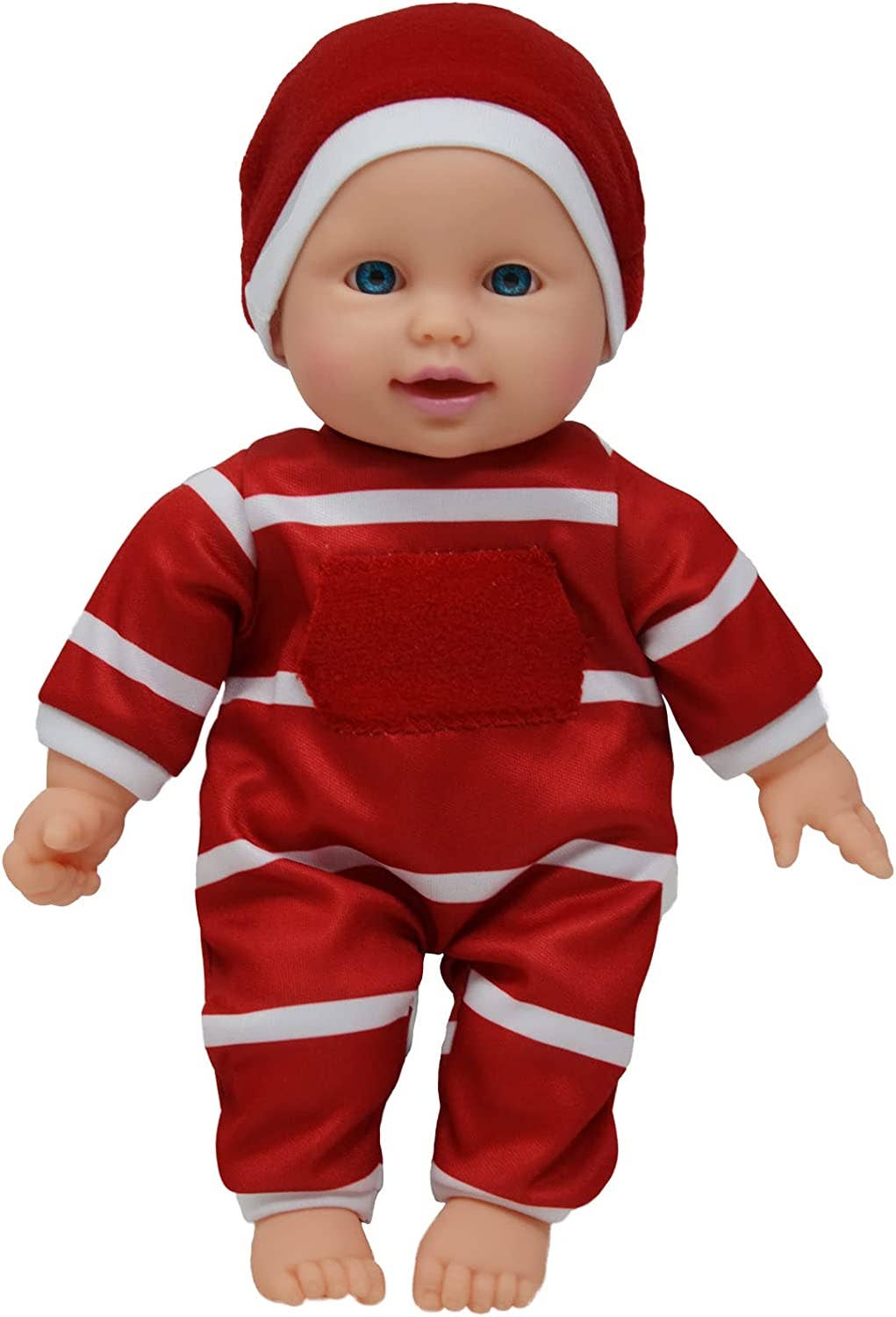 The New York Doll Collection 11" Doll Striped W/ Pacifier: Caucasian