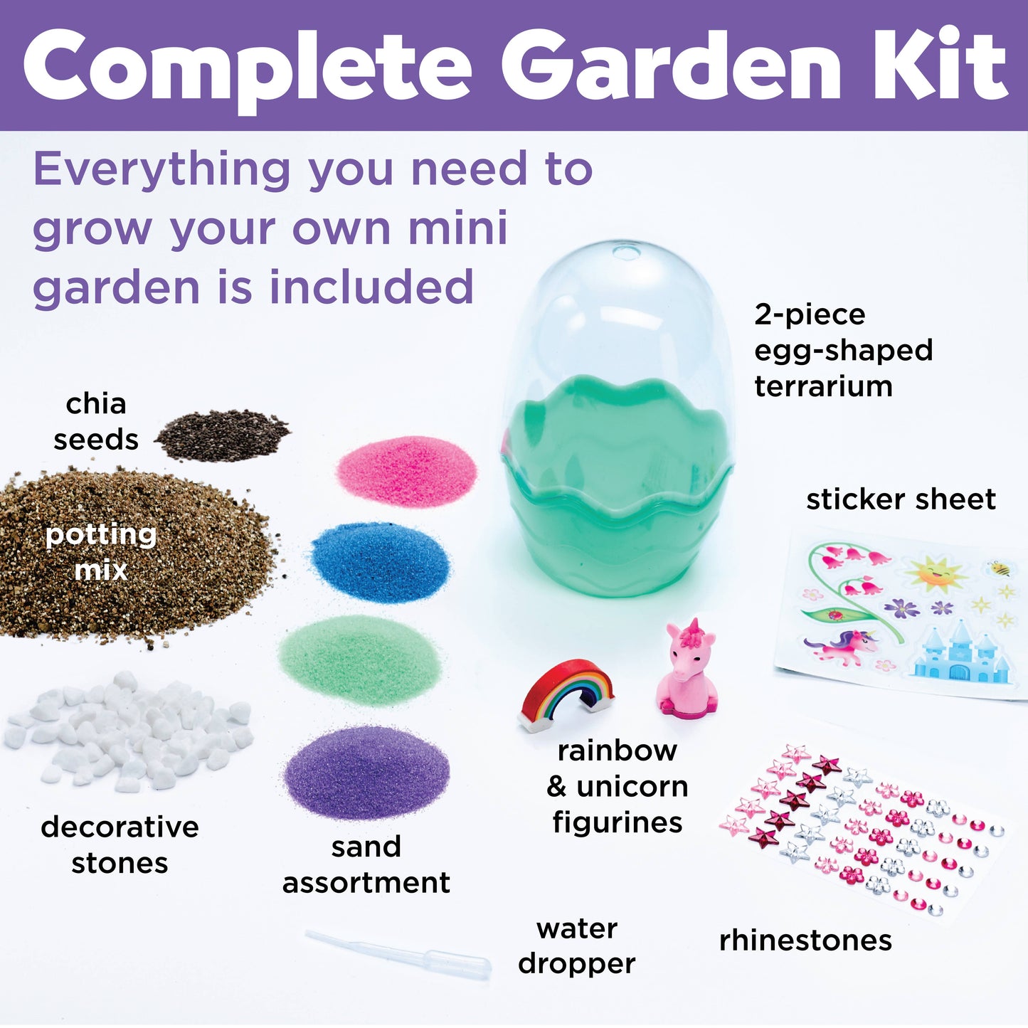 Faber Castell Grow a Mini Garden – Unicorn - DIY Craft Kit for Kids