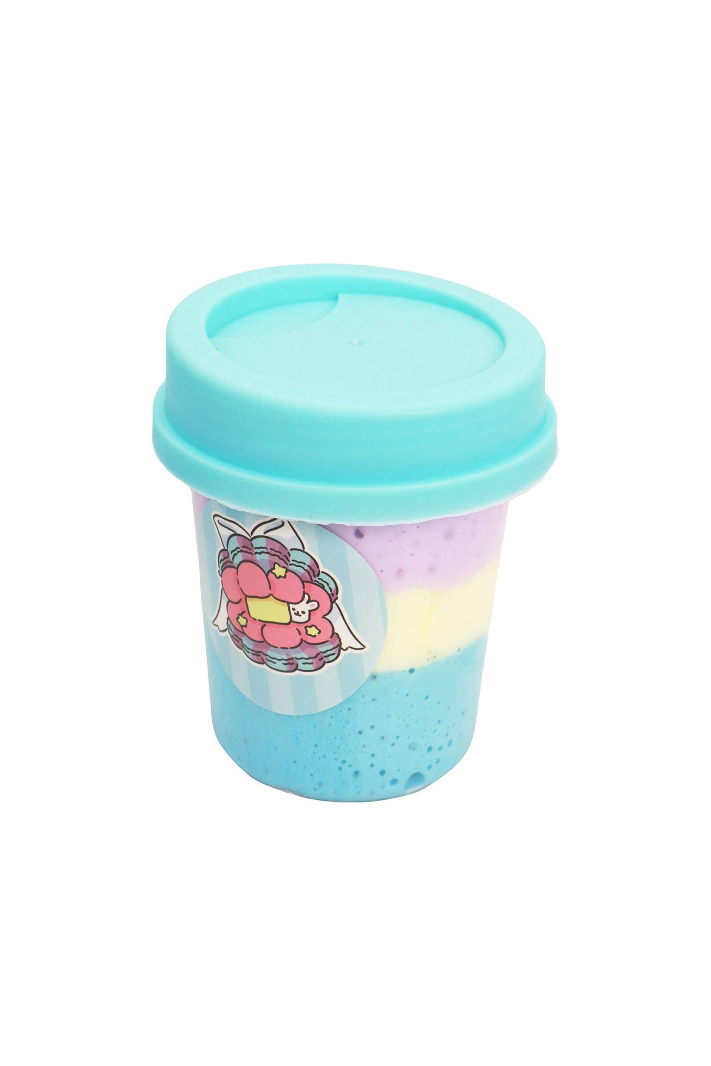 Three-Tone Matte Macaron Butter Slime Blue Beverage Cup Jar