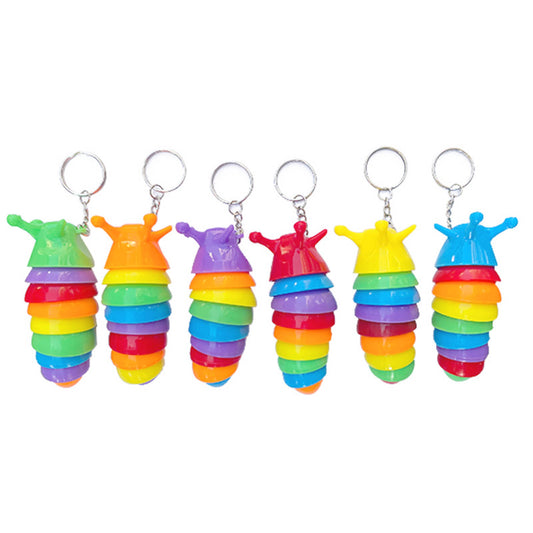 JSblueridge Fidget Slug Toy Keychain- Assorted in Bulk