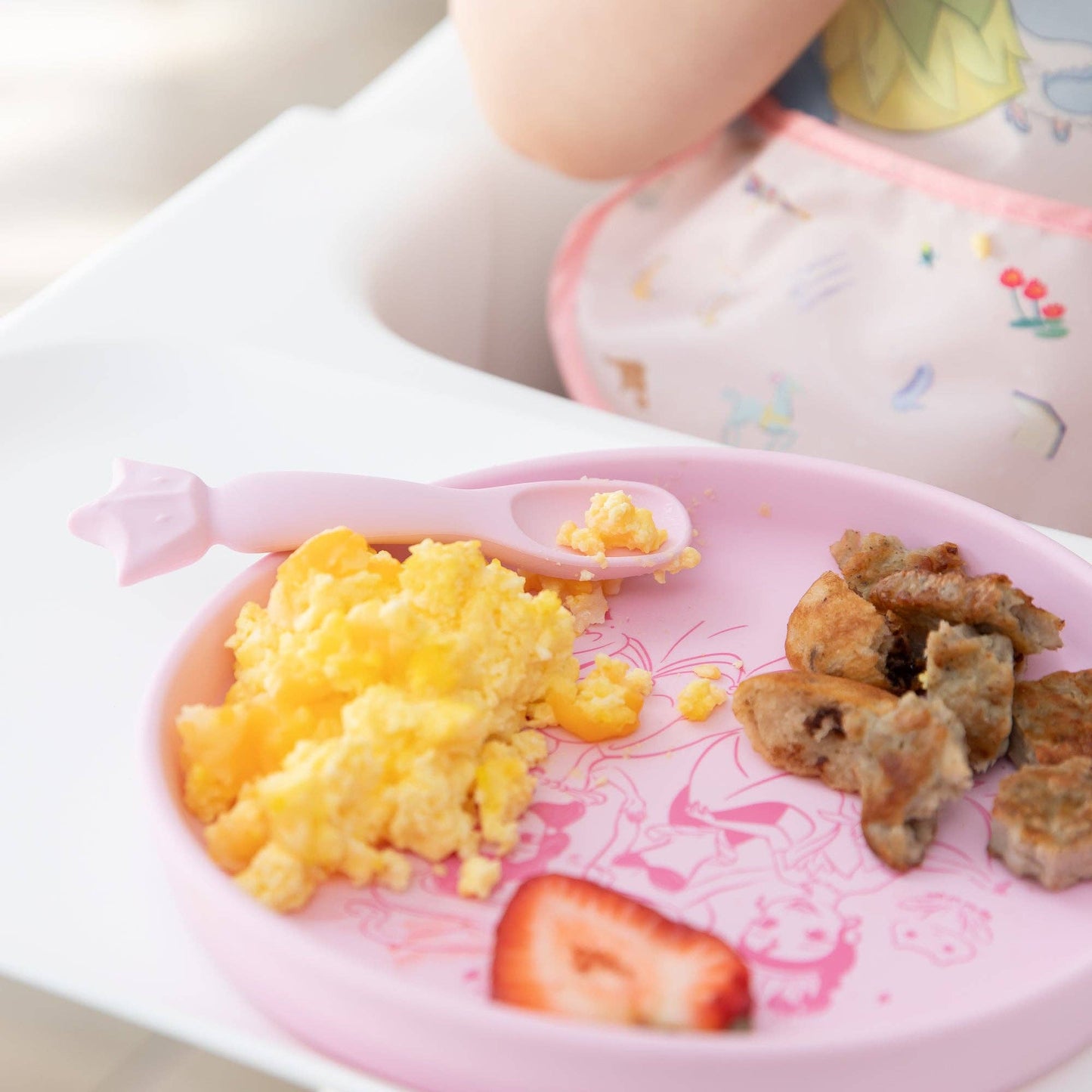 Bumkins Silicone Plate + Spoon Set: Disney Princess