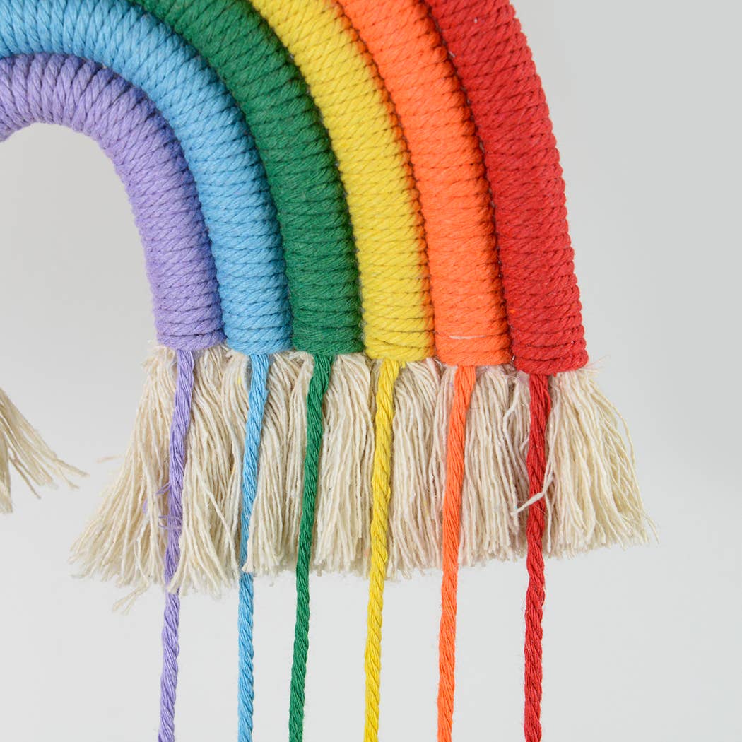 Macrame Rainbow Tassel Wall Hanging Decor: A