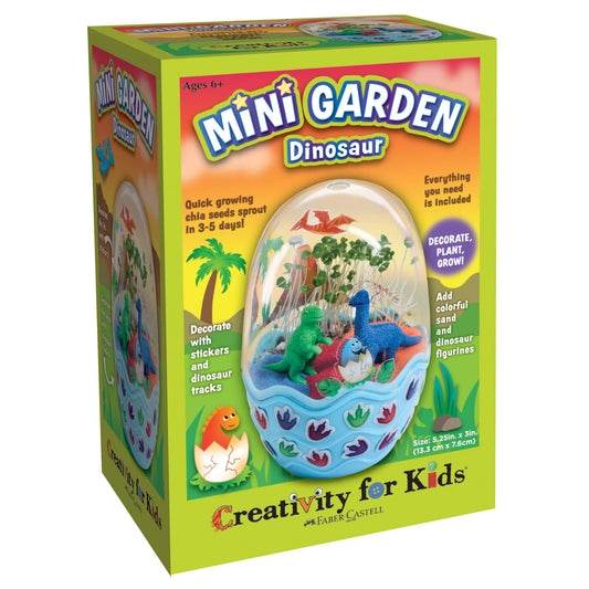 Faber Castell Grow a Mini Garden – Dinosaur - DIY Craft Kit for Kids