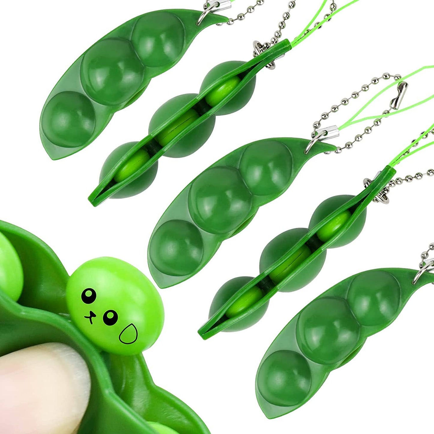 Jsblueridge Peas Stress Relief Fidget Keychain in Bulk