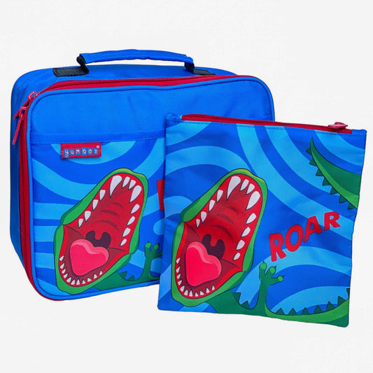 Yumbox Classic Lunch Bag & Sandwich Bag Set - Dinosaur ROAR!