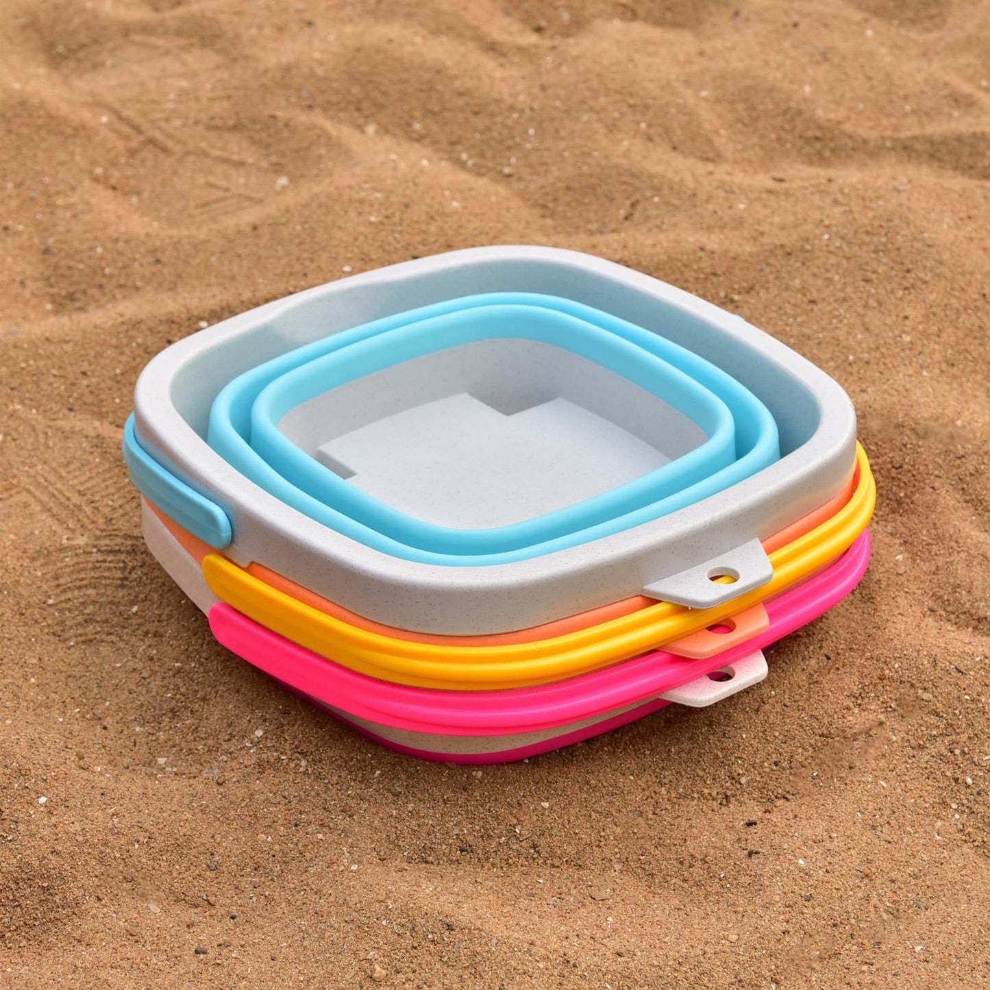 Fun Little Toys Collapsible Sand Buckets with Handle