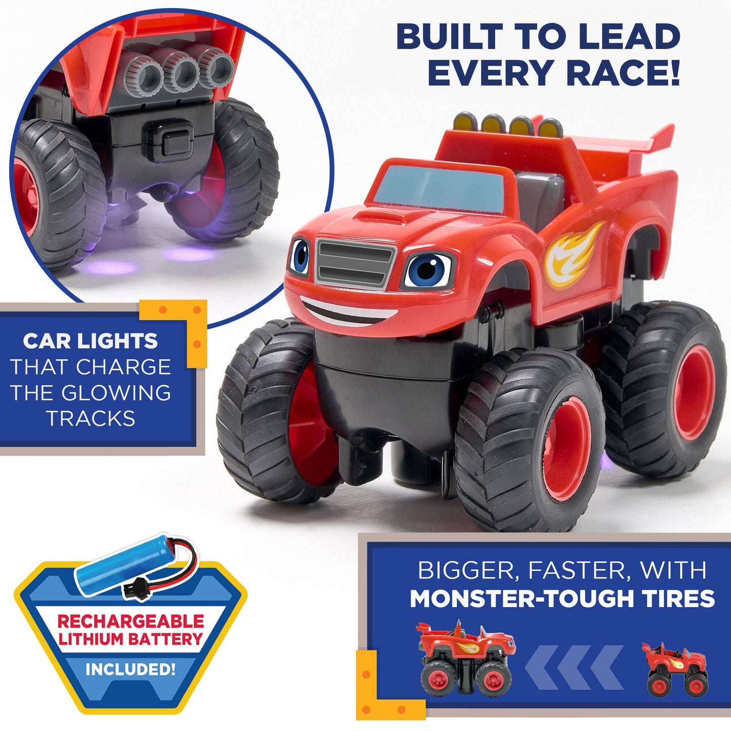 Nickelodeon Blaze Race Track Glow in the Dark STEM Gift Toy