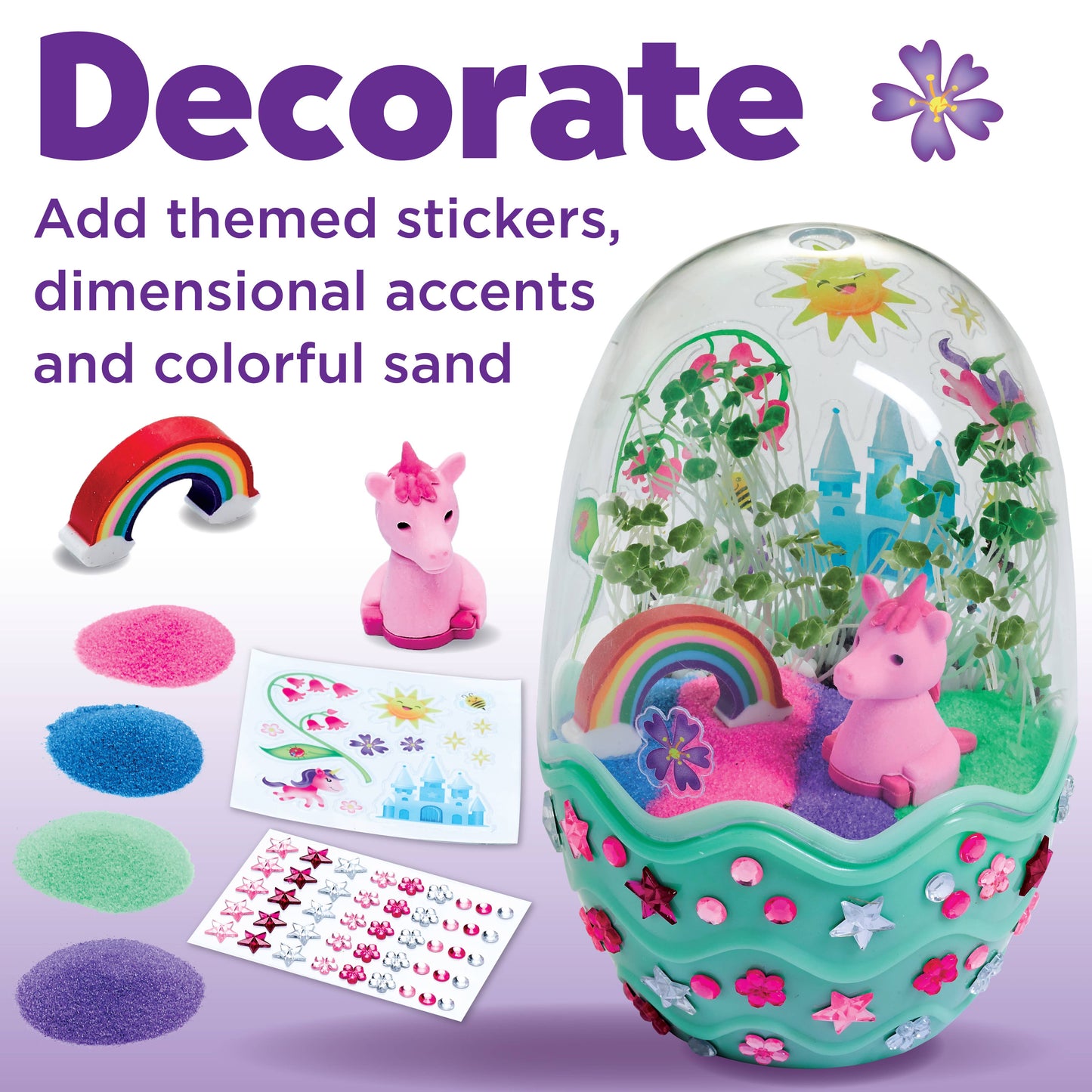 Faber Castell Grow a Mini Garden – Unicorn - DIY Craft Kit for Kids