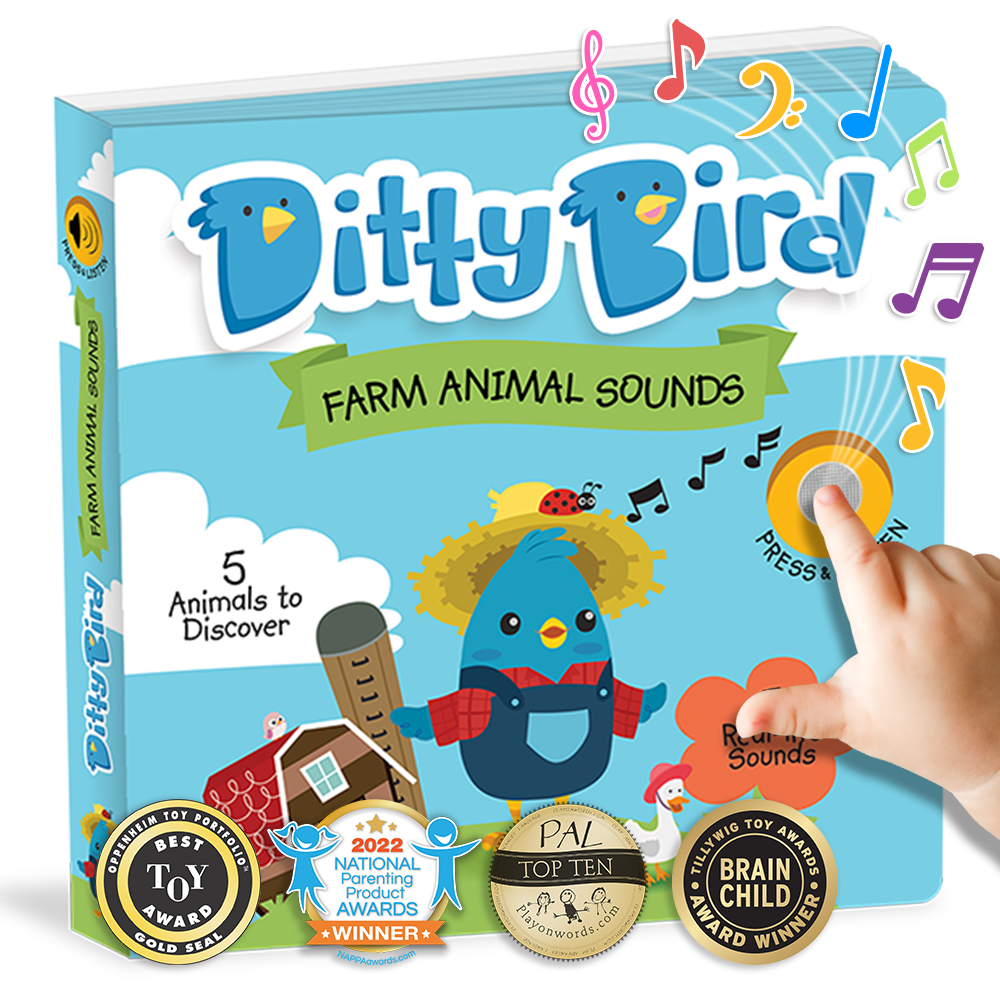 Ditty Bird Farm Animal | Baby Sound Book Farm - Easter bunny