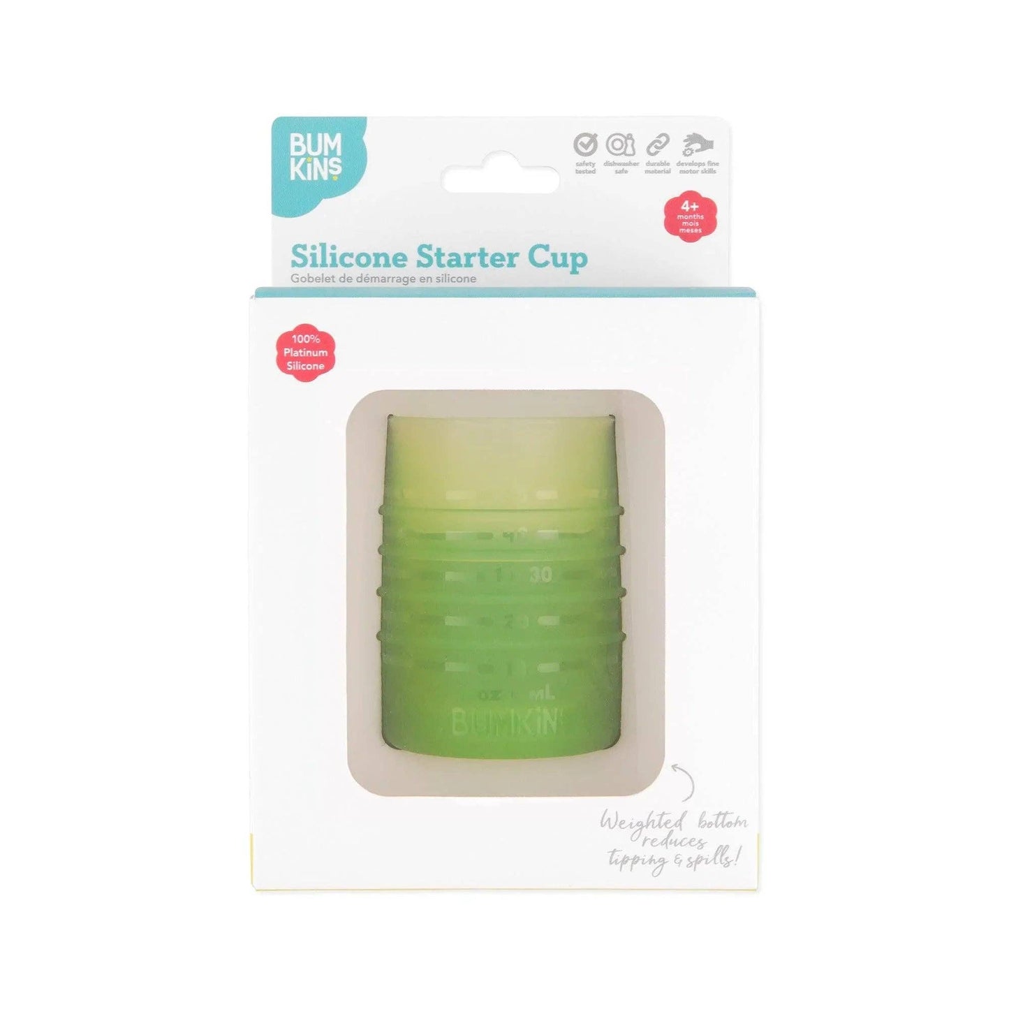 Bumkins Silicone Starter Cup: Sage