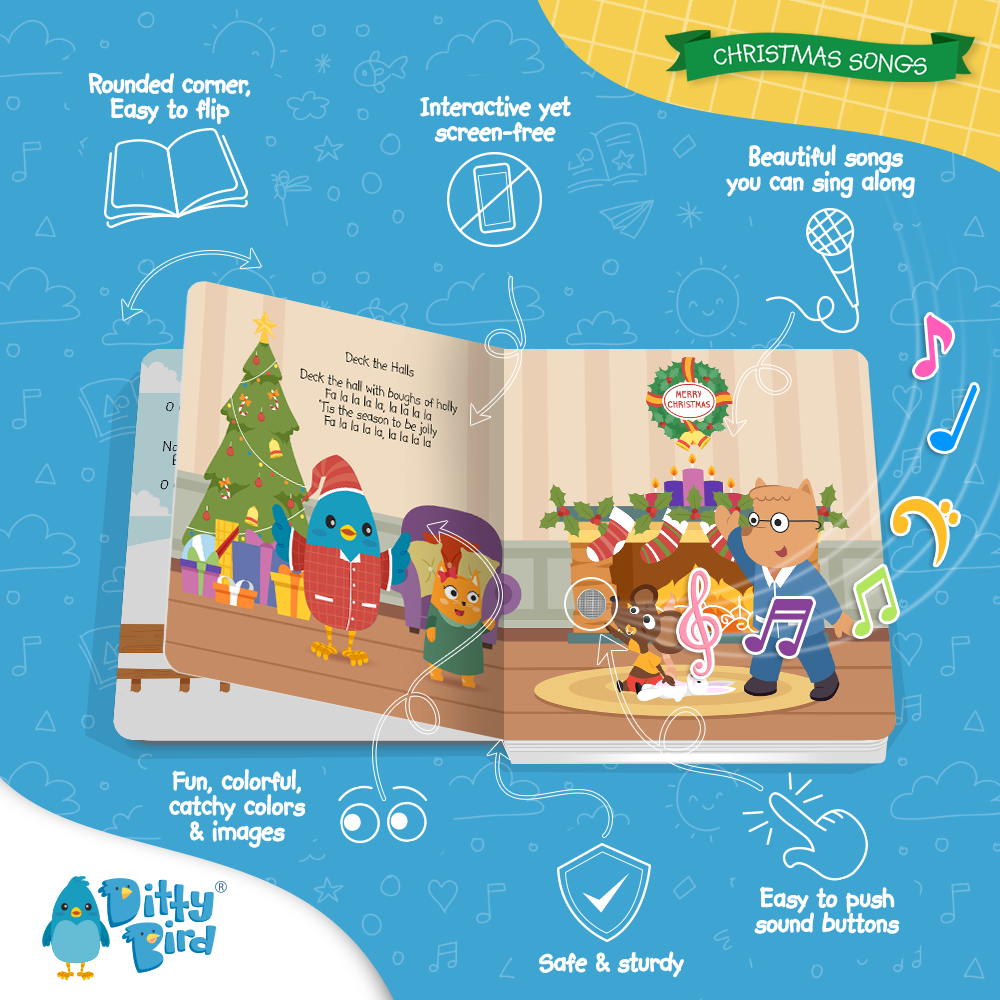 Ditty Bird Baby Books Christmas songs - Stocking stuffer