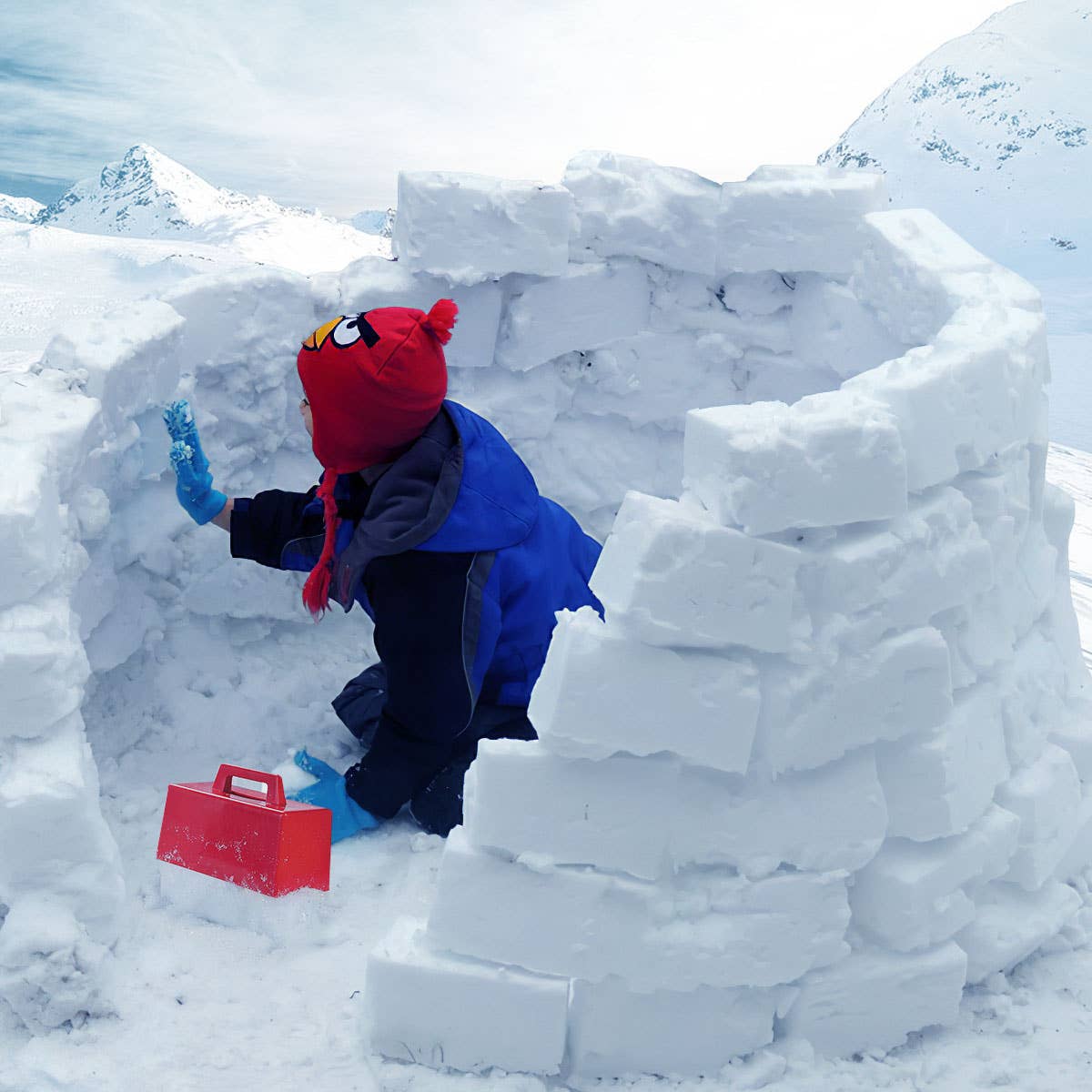 Fun Little Toys 4 Pcs Snow Fort/Sand Castle Building Blocks