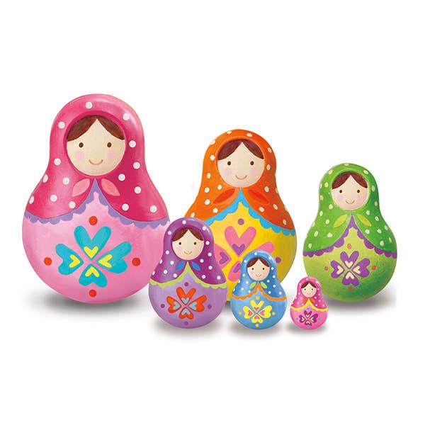 Toysmith 4M Paint Your Own Trinket Box Russian Doll Kit