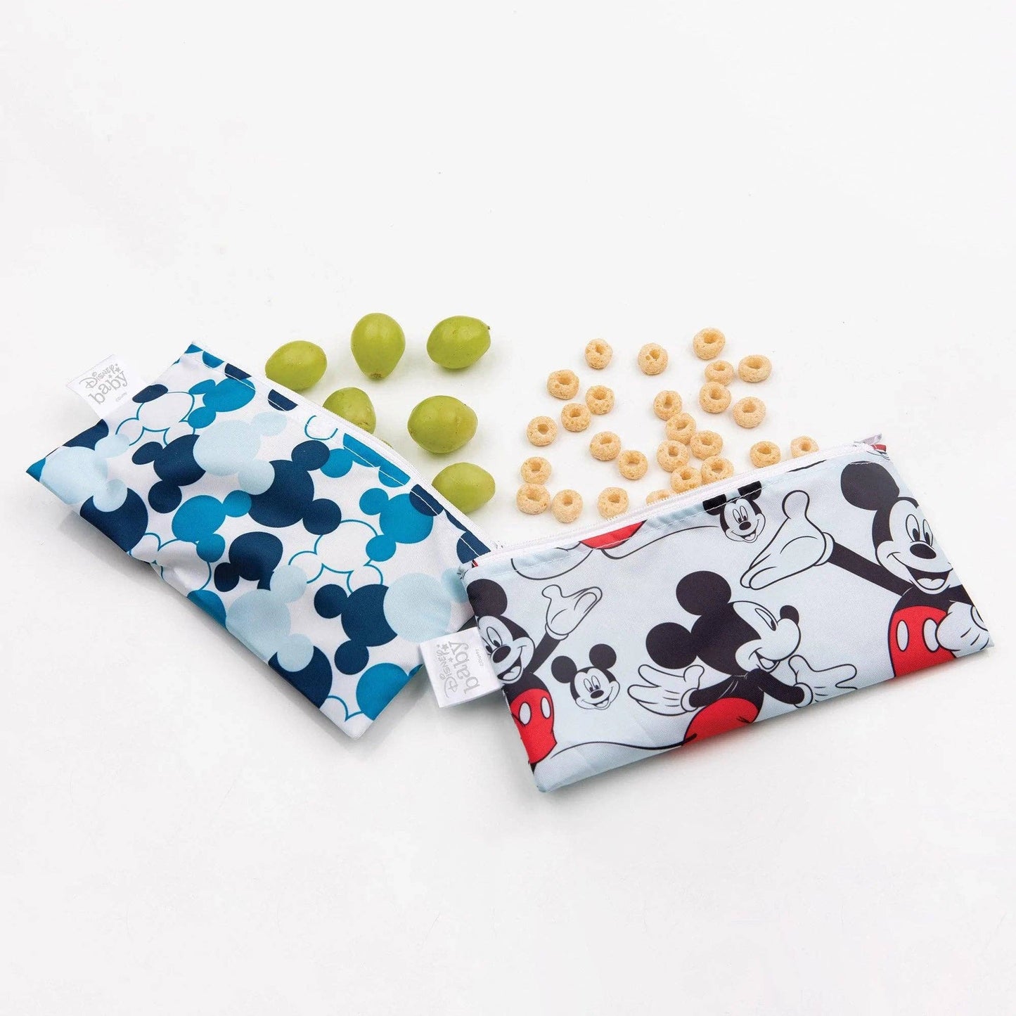 Bumkins Reusable Snack Bag, Small 2-Pack: Mickey Mouse