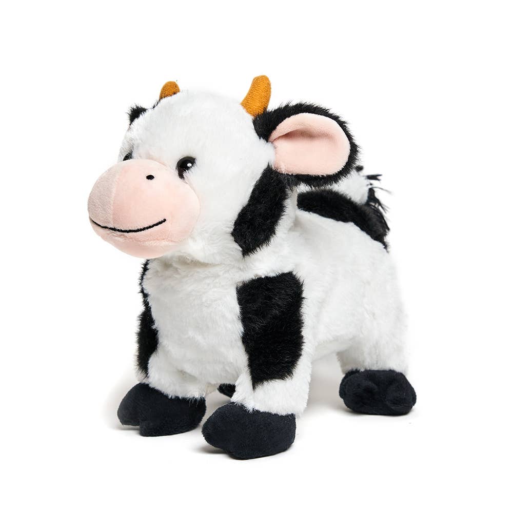 Cuddle Barn Barnyard Buddies - Cow (Soft Singing Walking Kid Plush Toy)