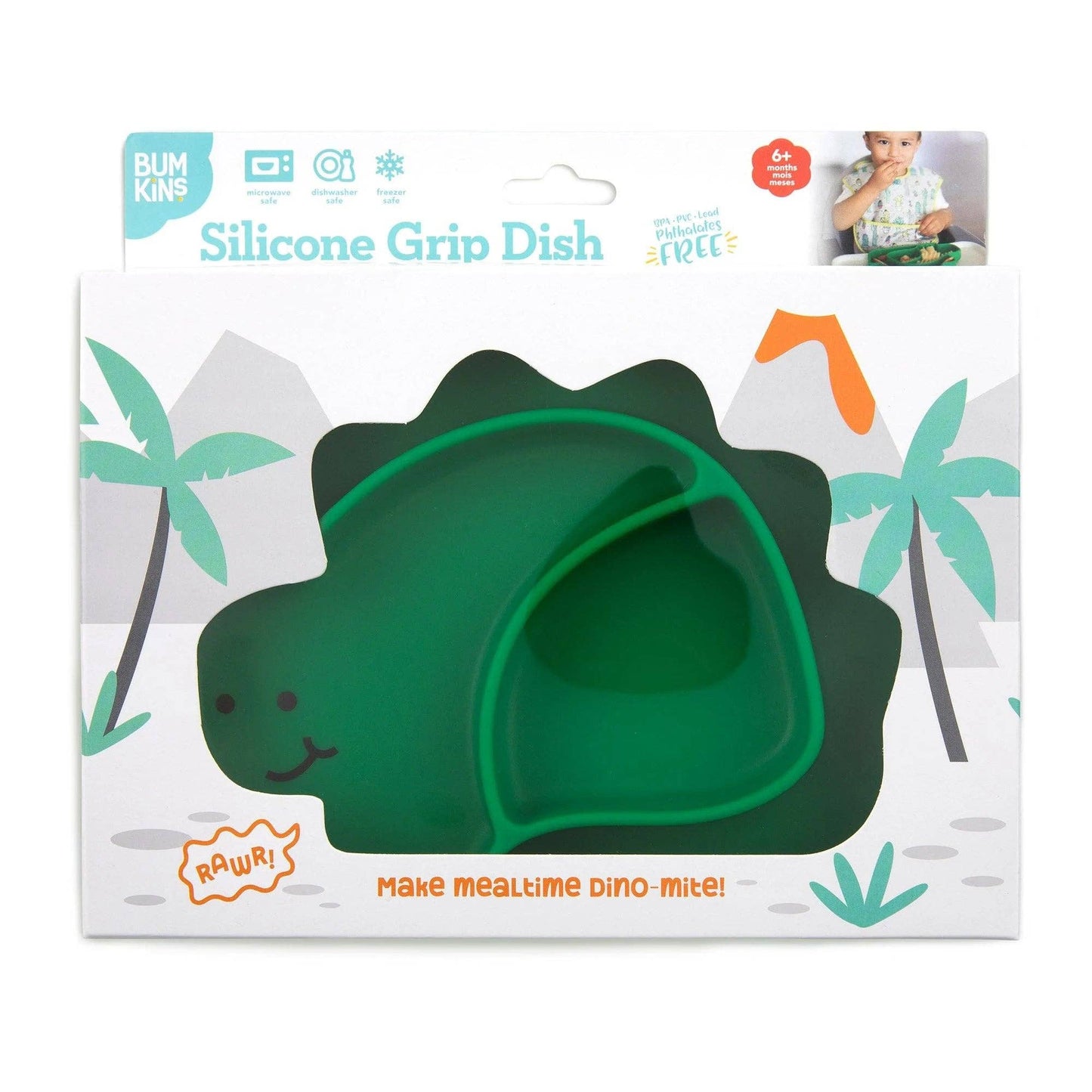 Bumkins Silicone Grip Dish, Special Edition: Dino