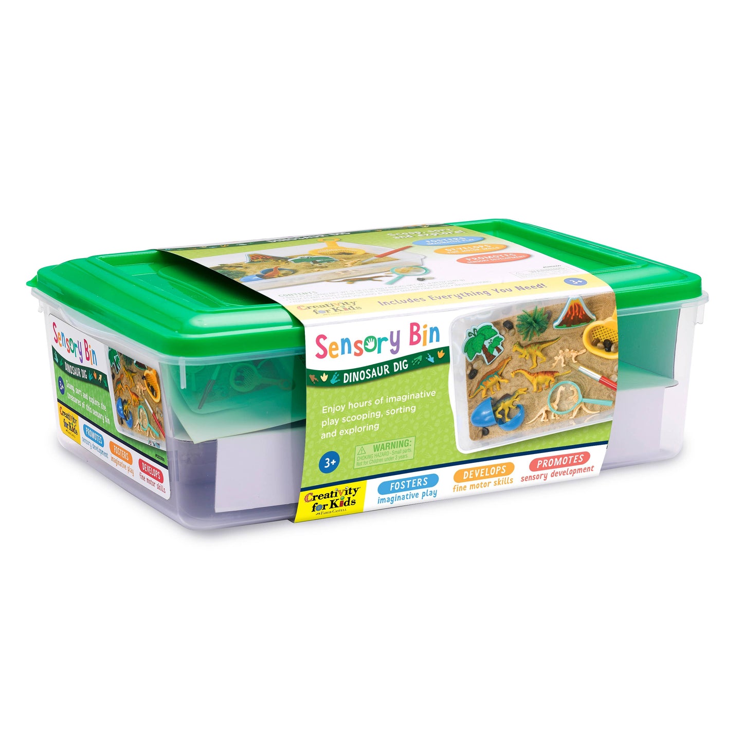 Faber Castell Sensory Bin Dinosaur Dig Activity Bin for Kids