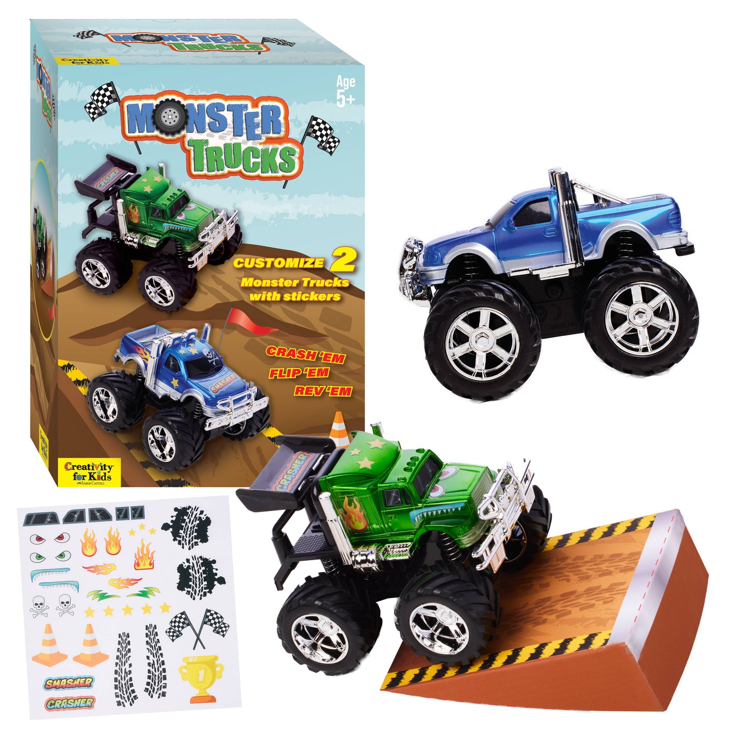 Faber Castell Decorate 2 Monster Trucks Craft Kit for Kids