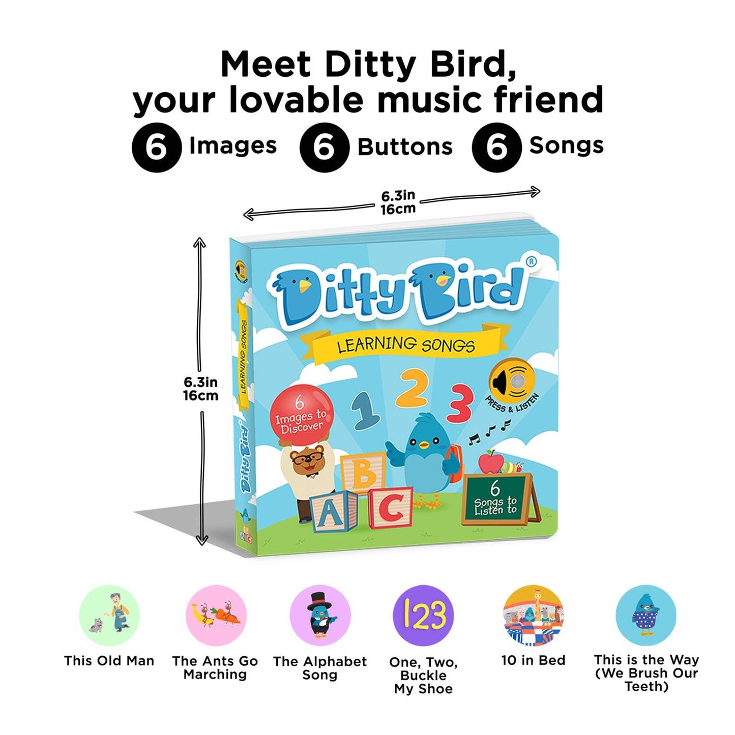 Ditty Bird Baby Sound Book: ABC Learning BESTSELLER USB-C