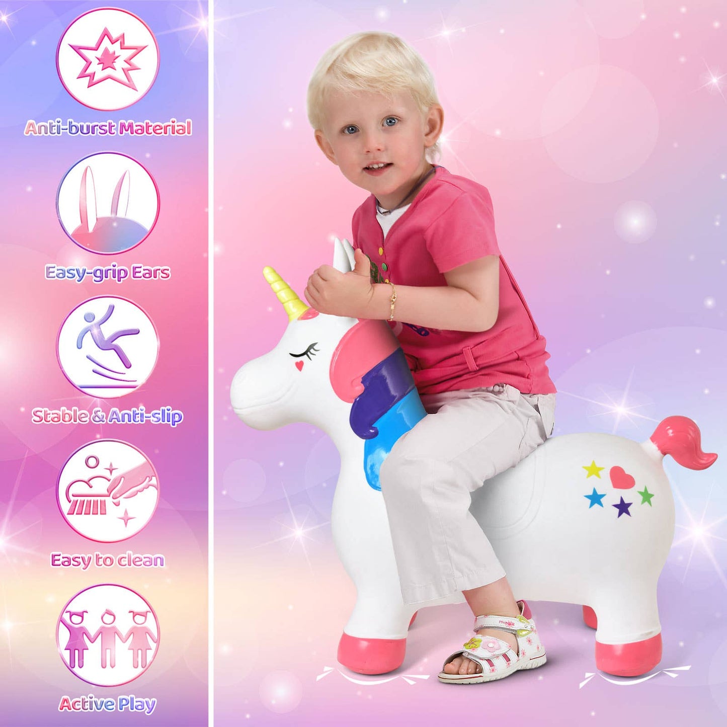 Fun Little Toys Bouncy Horse Hopping Unicorn